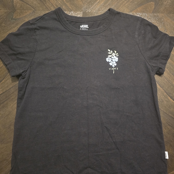 Vans Black Floral T-Shirt - Picture 1 of 3